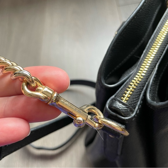 Black Coach Bag with Chain Crossbody - Picture 7 of 16